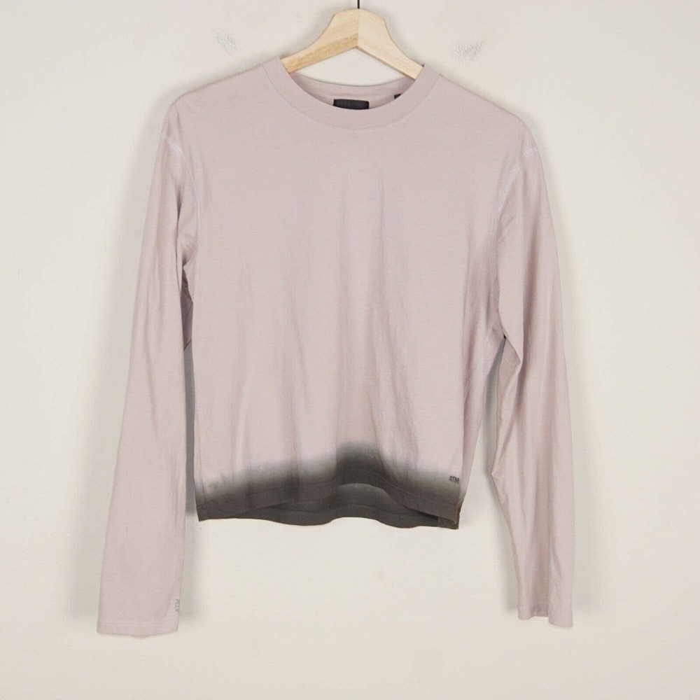 ATM Anthony Thomas Melillo Long Sleeve Tee - Light Pink and Gray